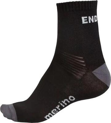 Endura Baabaa Merino Sock Twin Pack Black L-XL