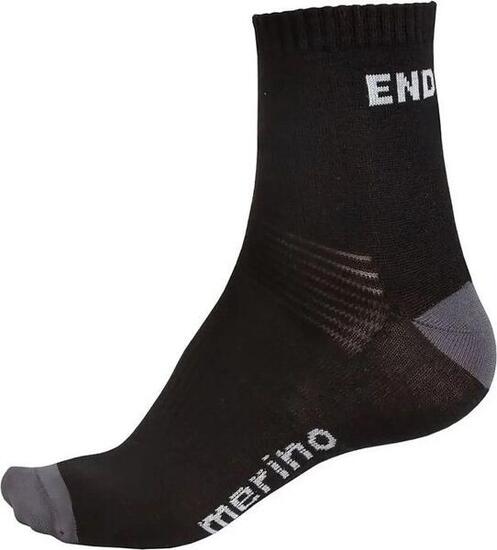 Endura Baabaa Merino Sock Twin Pack Black L-XL