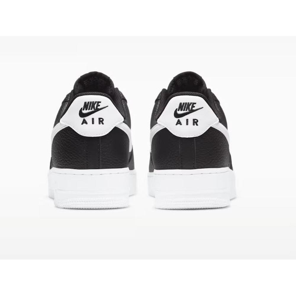 Nike Air Force 1 Low '07 Black White Pebbled Leather 6/7