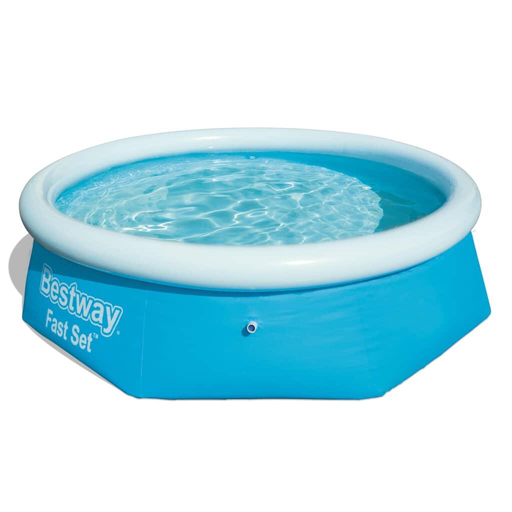 Bestway Piscine gonflable ronde Bestway Fast Set 244 x 66 cm bleu 2/4