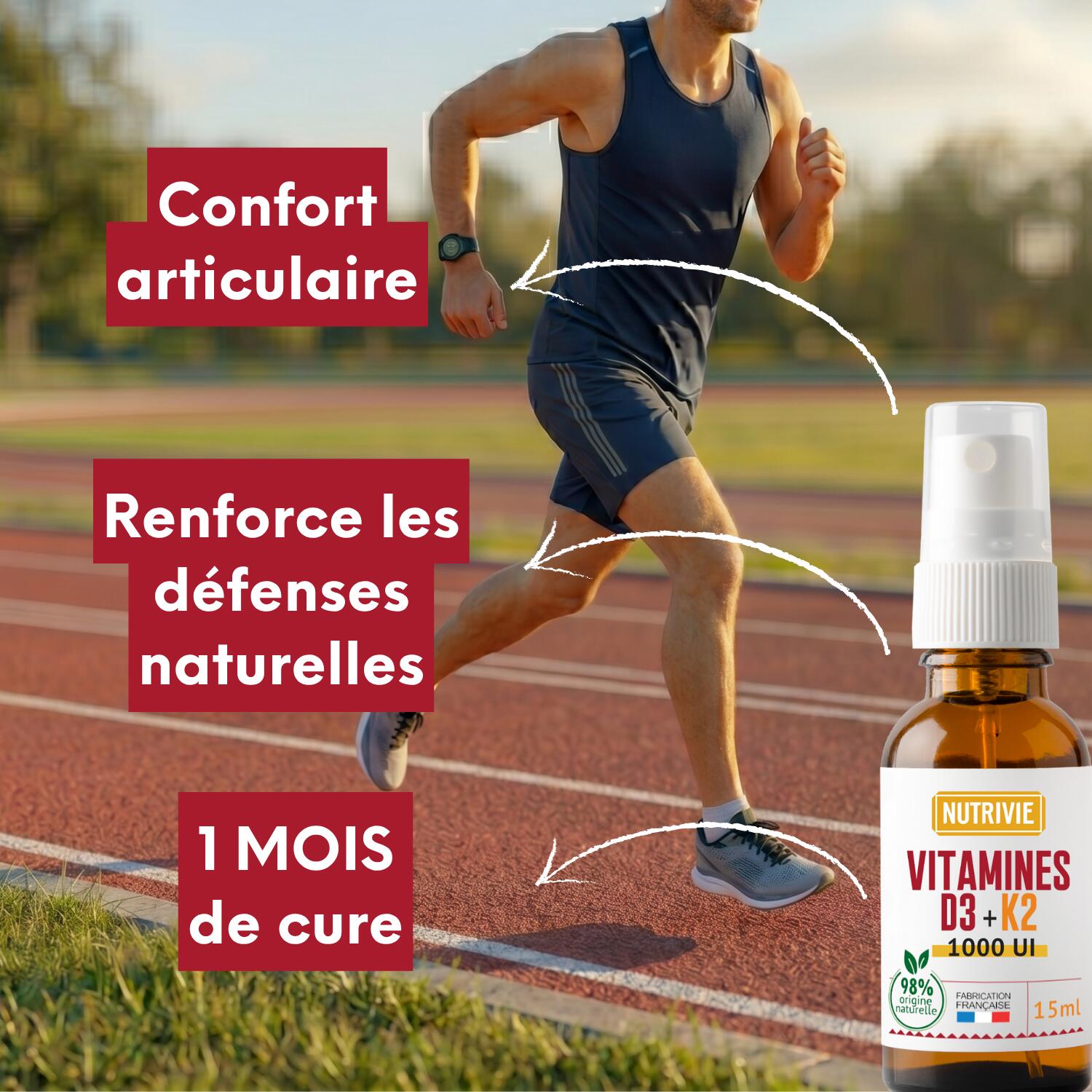 Spray Vitamine D3 K2 Immunité Performance Sportive Format Pratique 2/5