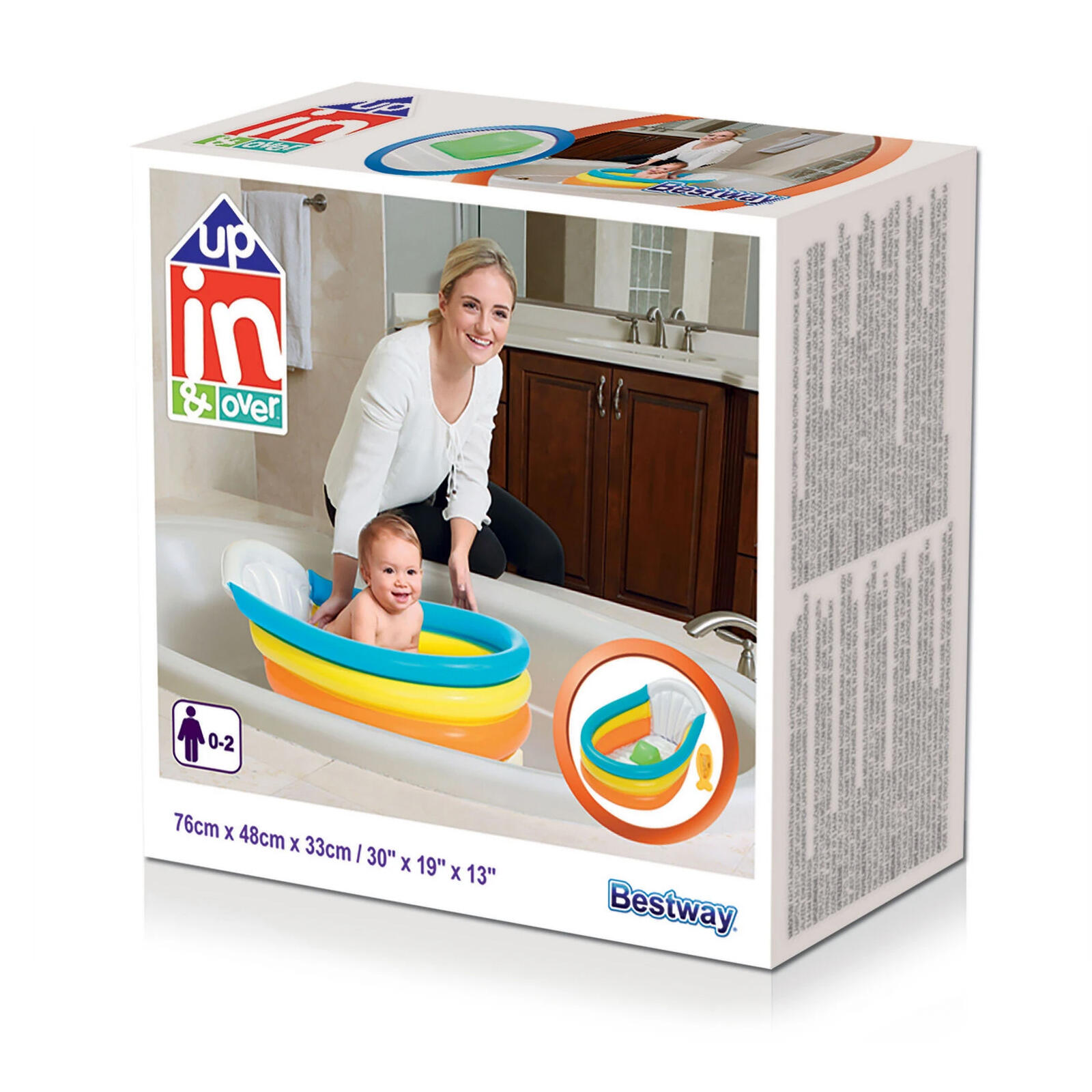 Bañera Piscina Hinchable Autoportante Infantil Bestway 76x48x33 cm Termómetro y 5/5