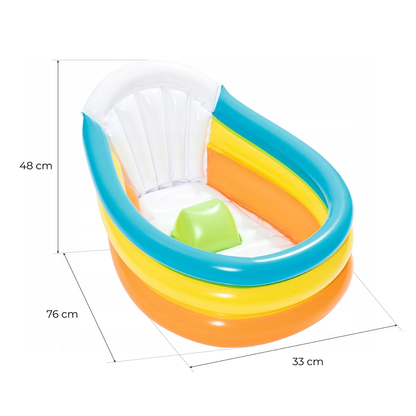Bañera Piscina Hinchable Autoportante Infantil Bestway 76x48x33 cm Termómetro y 4/5