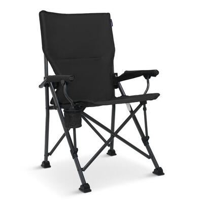 Campingstoel - opvouwbaar - 120kg draagvermogen - inclusief draagtas - zwart
