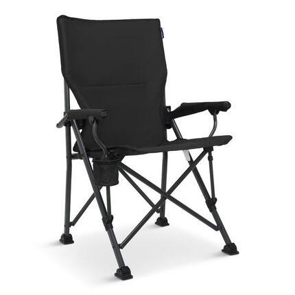 Chaise de camping - pliable - charge max. 120kg - sac de transport inclus - noir