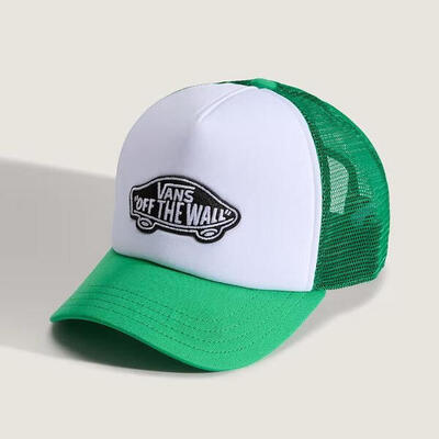 Vans classic patch pet wit groen