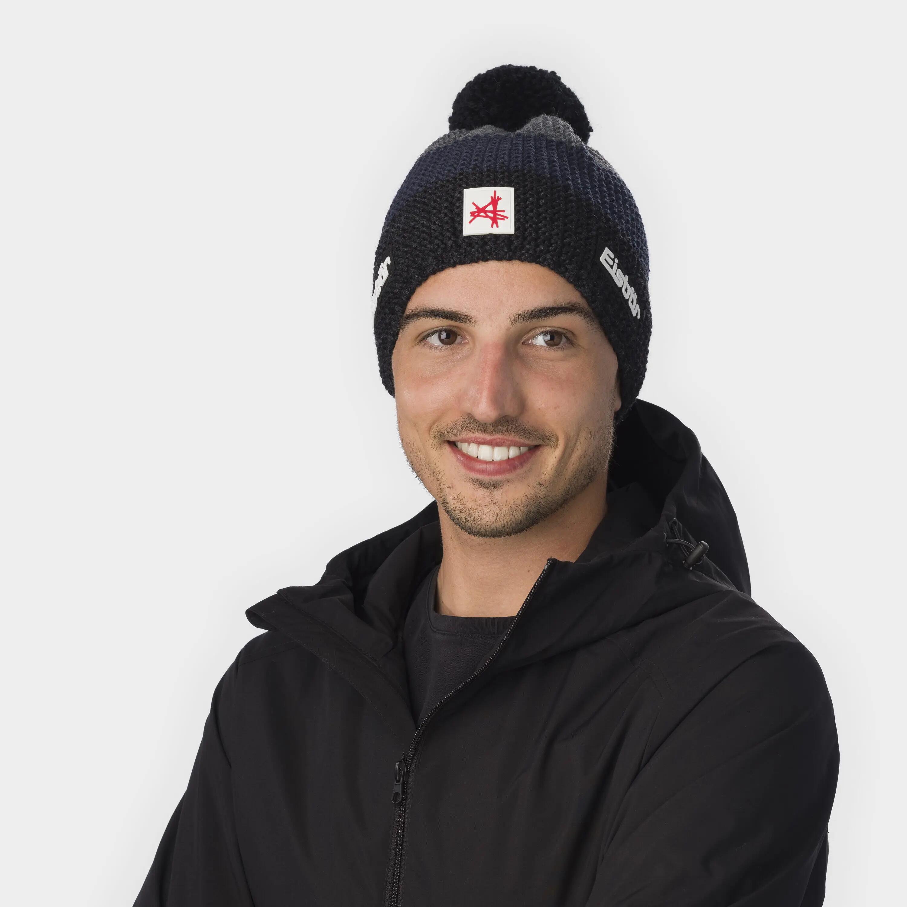 Muts Star Ski Austria muts met pompon heren dames wintermuts fleece pompon 3/8