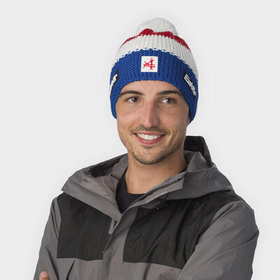 Muts star ski austria muts met pompon heren dames wintermuts fleece pompon