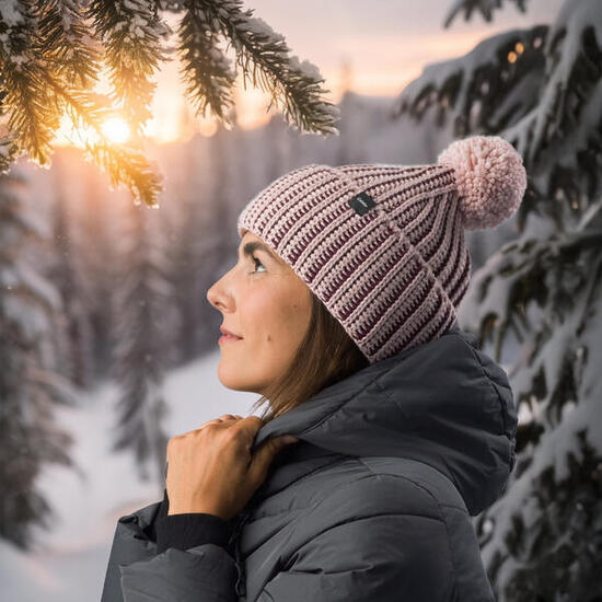 Mütze Ronda Bommelmütze Herren Damen Wintermütze Fleece Pompon warm Merino