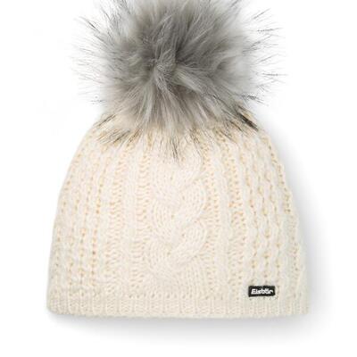 Muts afra lux muts met pompon dames wintermuts fleece pompon warm merino