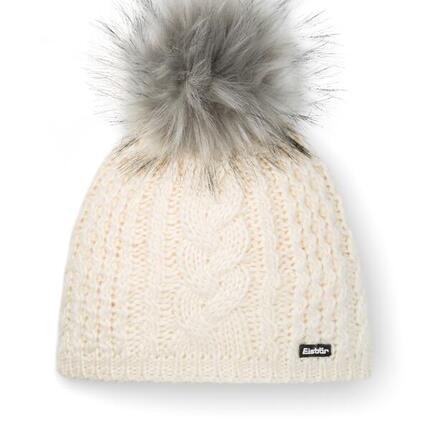 Mütze Afra Lux Bommelmütze Damen Wintermütze Fleece Pompon warm Merino