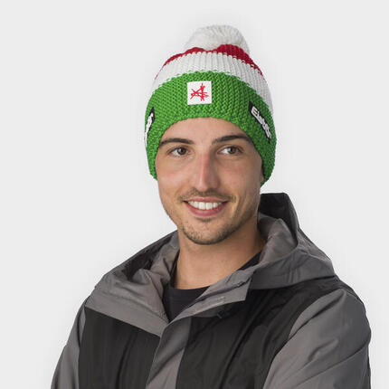 Muts Star Ski Austria muts met pompon heren dames wintermuts fleece pompon