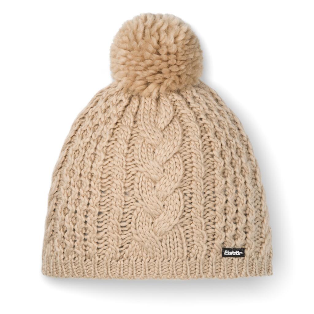 Afra Beanie Hat Ladies Winter Hat Fleece Pompom Warm Merino