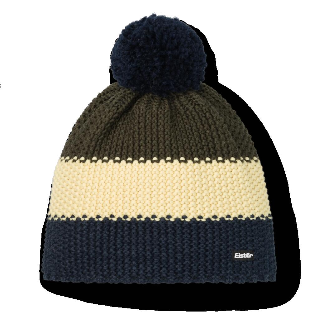 Star bobble hat for men and women winter hat fleece pompom breathable