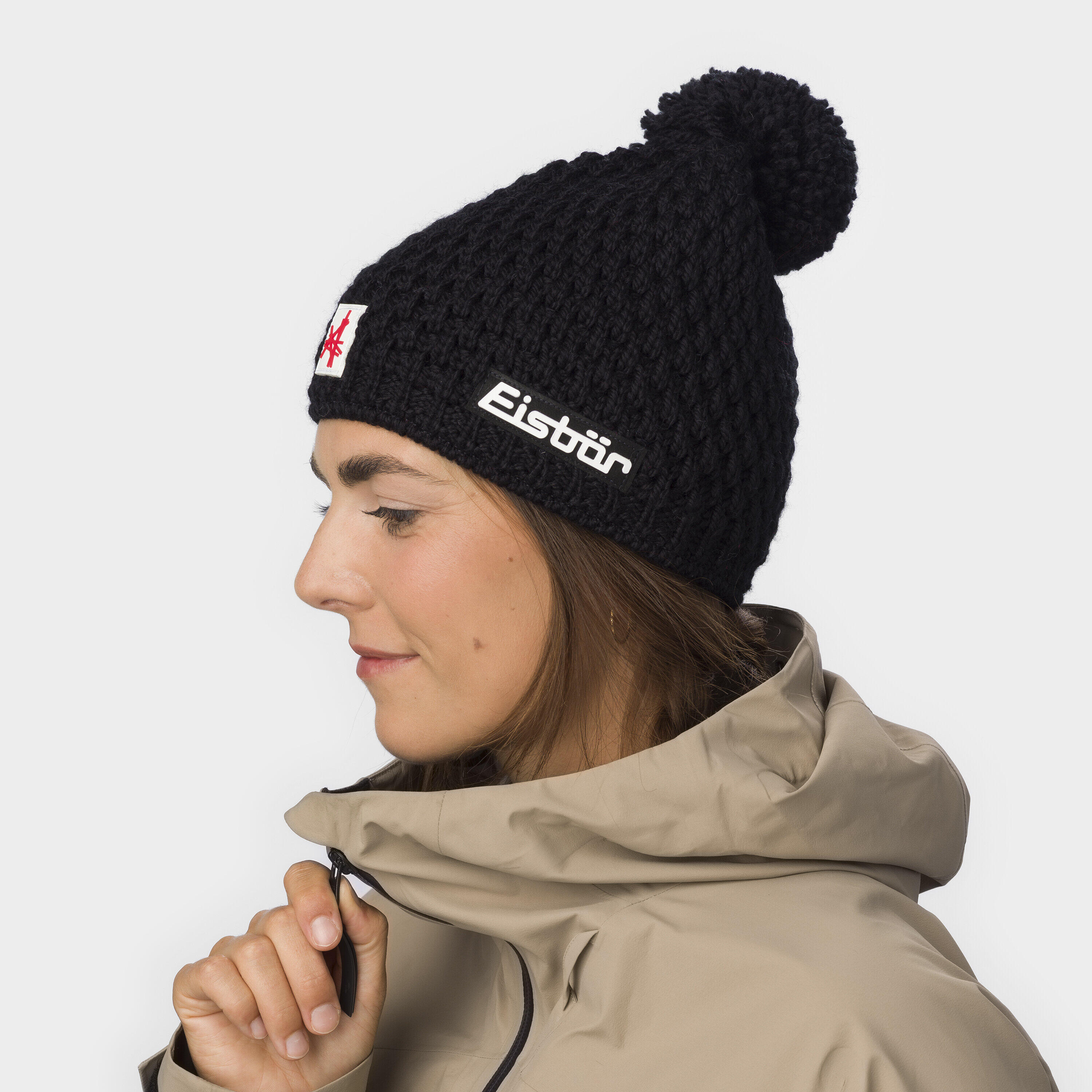 Berretto Trail Ski Austria da donna invernale in pile con pompon traspirante 2/4