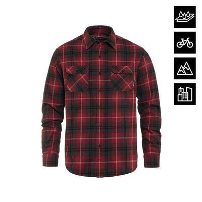 Camicia Dough in flanella tecnica con trattamento DWR (sequoia)
