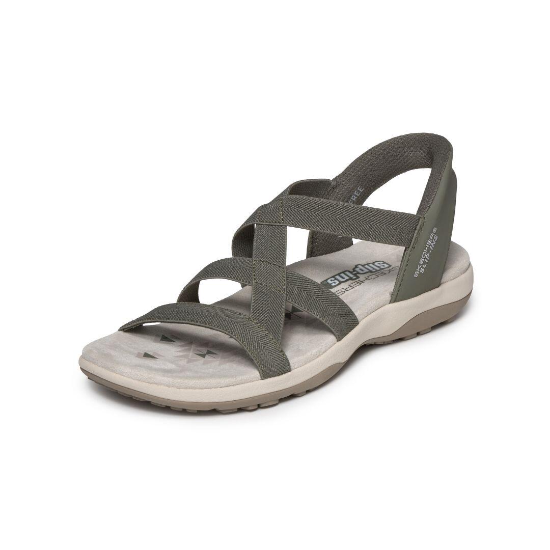 Sandalias mujer Skechers Slip-Ins Reggae Slim con tiras elásticas, calce fácil 3/5