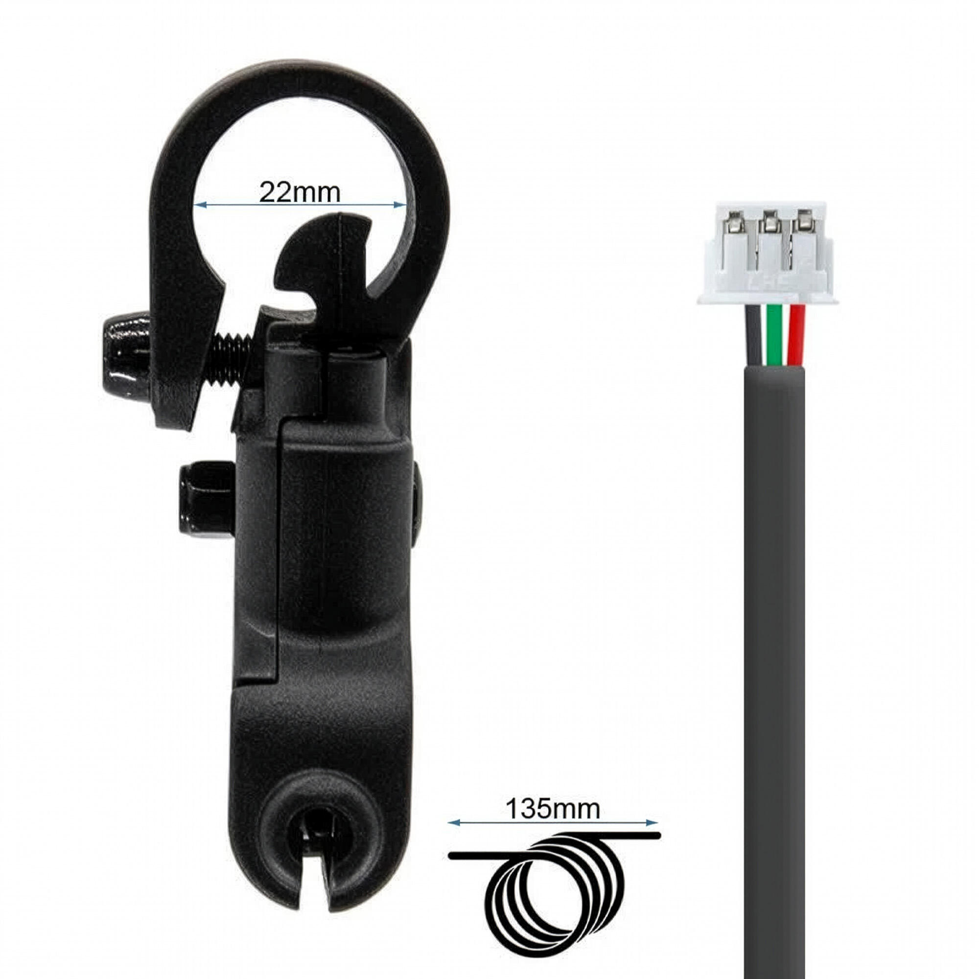 Maneta de freno con hall sin tensor L para Xiaomi - Conector JST ZH 3/3