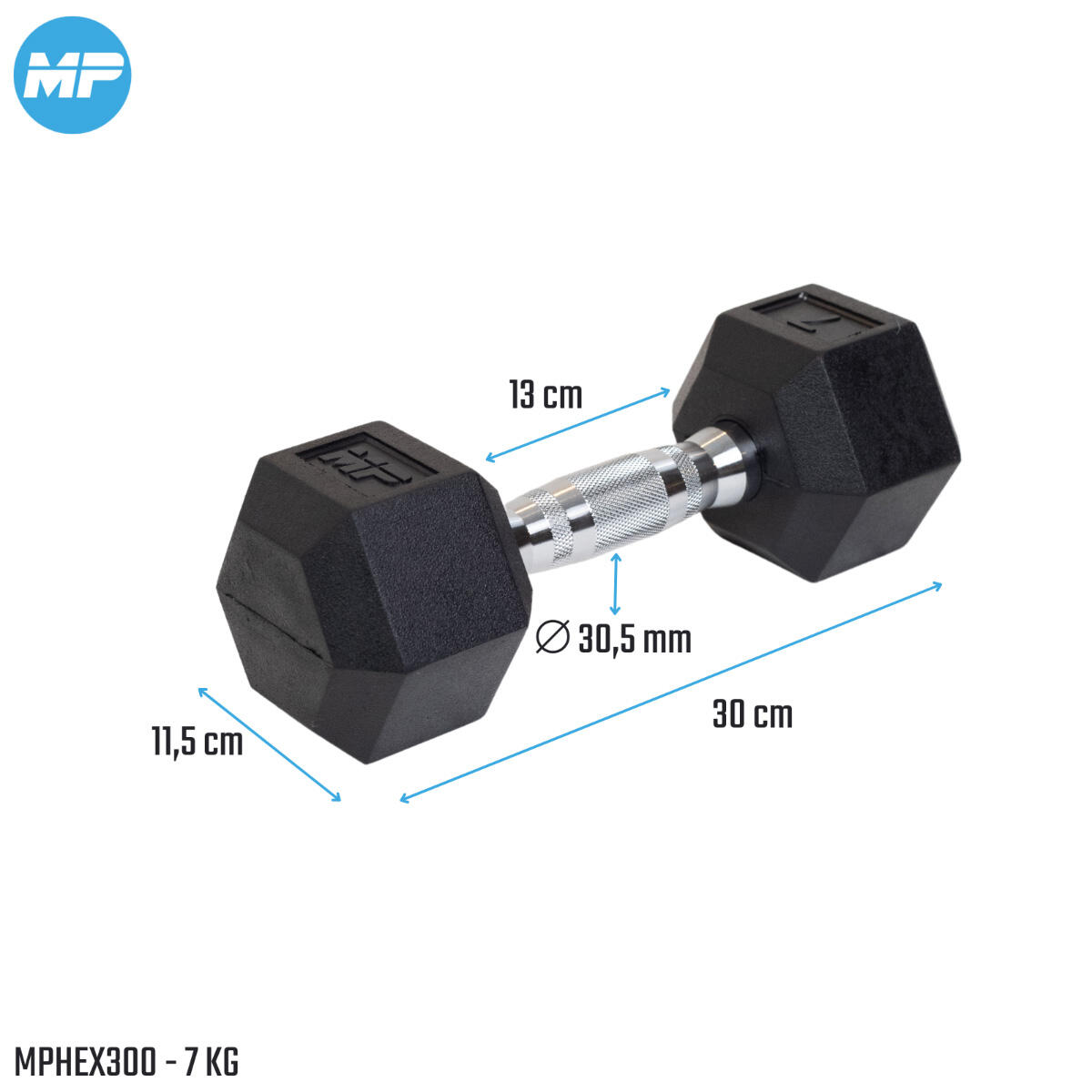 Muscle Power Hexa Dumbbell 7 kg per Stuk 3/7
