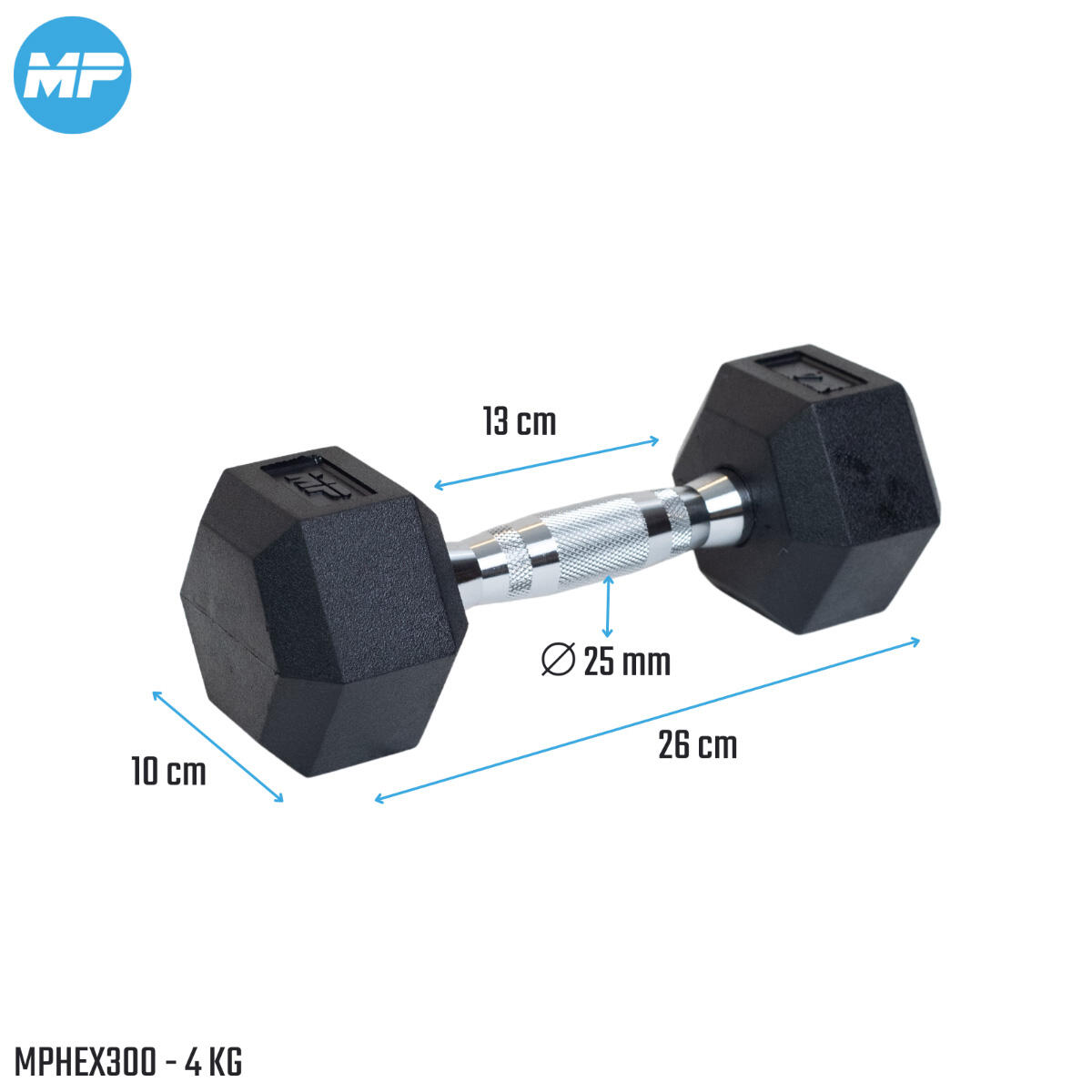 Muscle Power Hexa Dumbbell 4 kg per Stuk 3/7