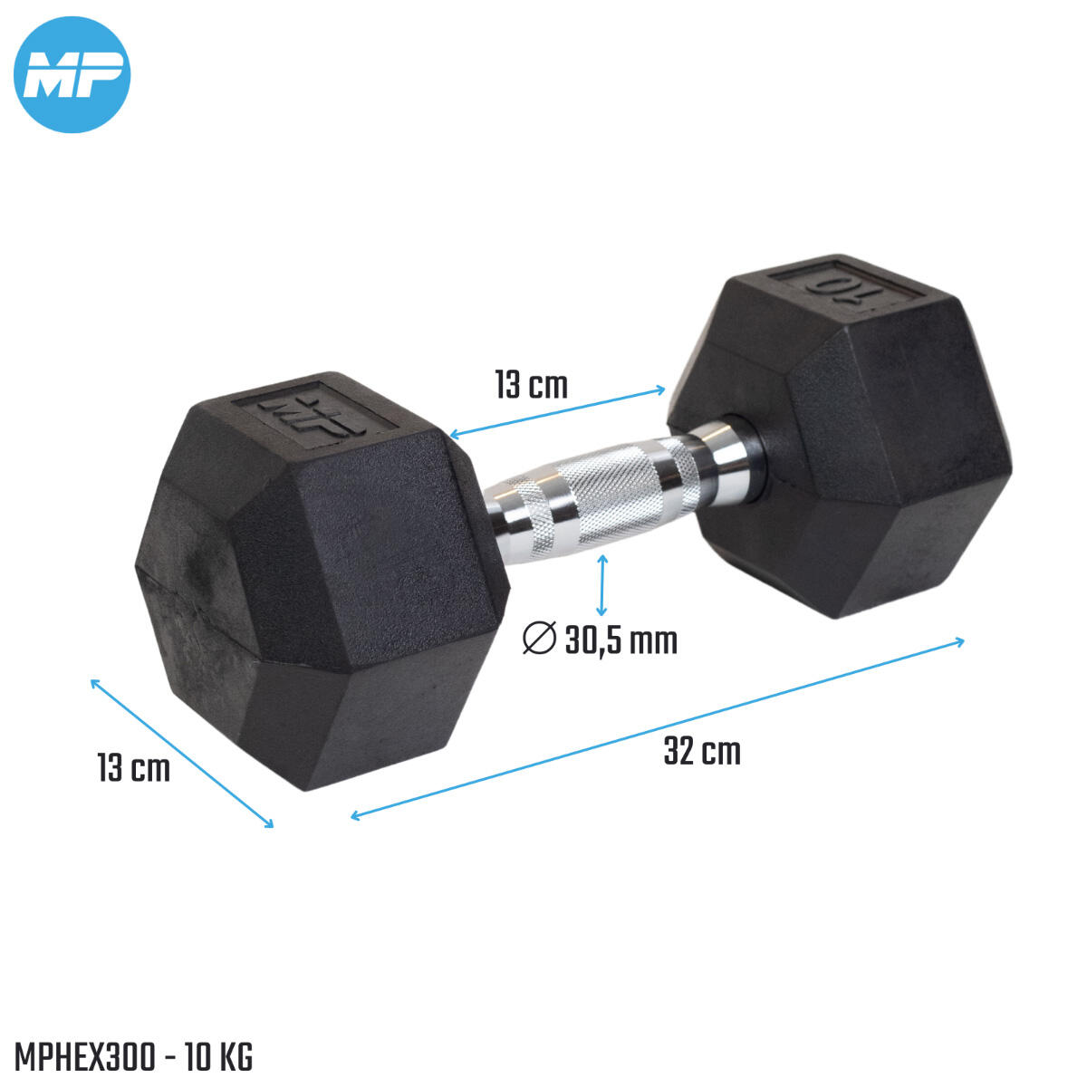Muscle Power Hexa Dumbbell 10 kg per Stuk 2/7