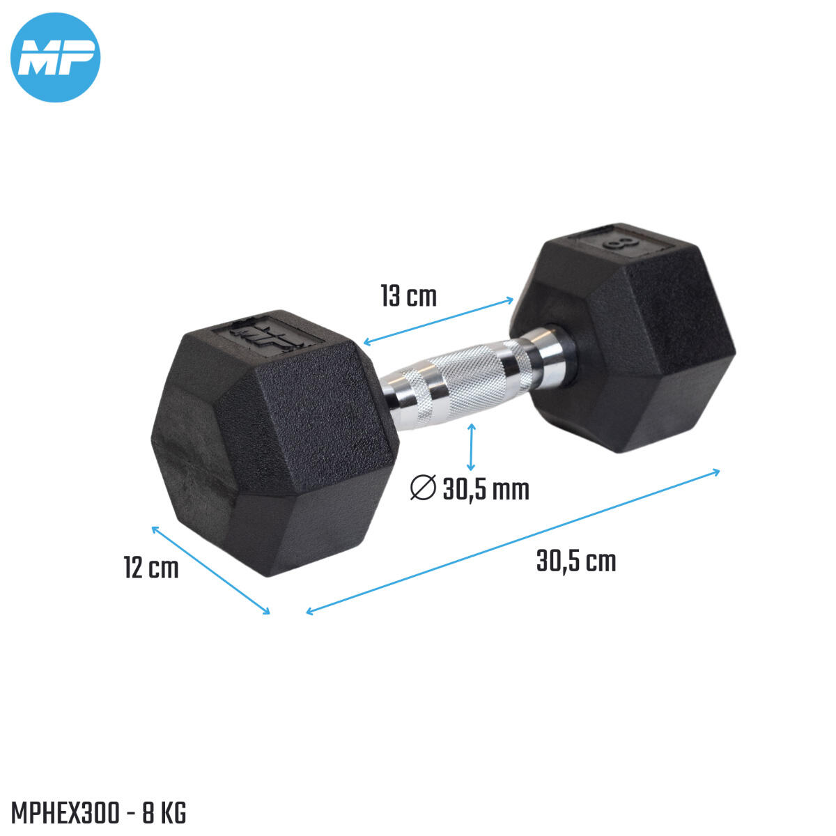 Muscle Power Hexa Dumbbell 8 kg per Stuk 4/7
