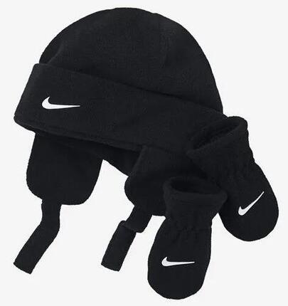 Ensemble bonnet et gants Nike bébé noir