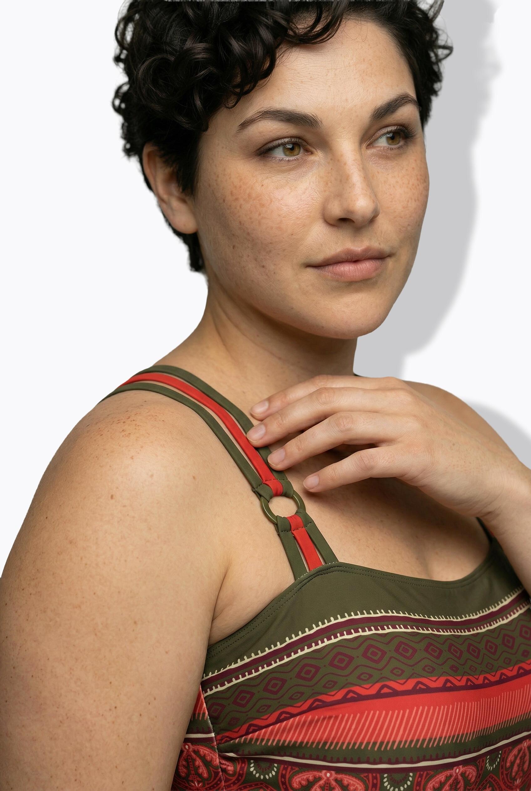 Femme Maillot de bain à bonnets souples motif bohème et matière recyclée 3/7