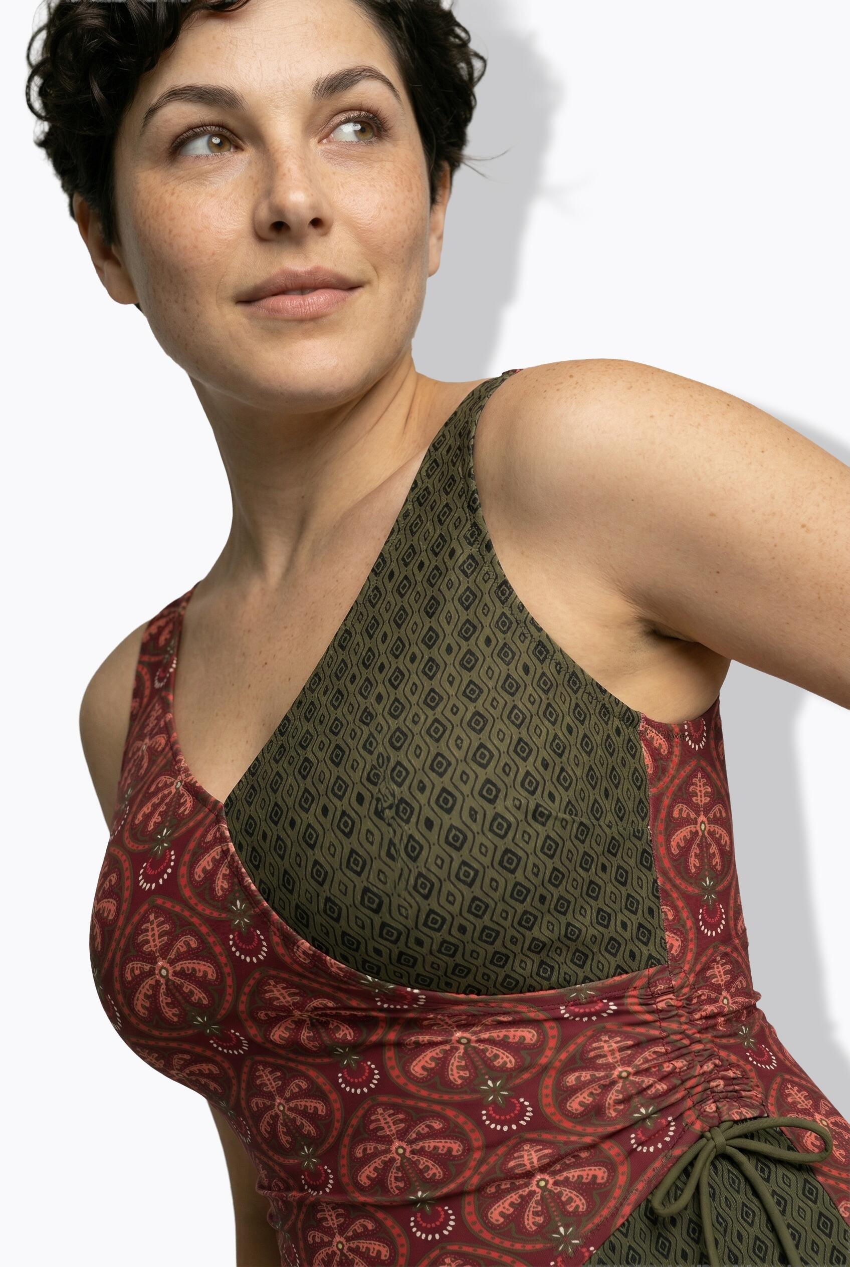 Femme Maillot de bain à bonnets souples motifs palmiers / losanges 3/7