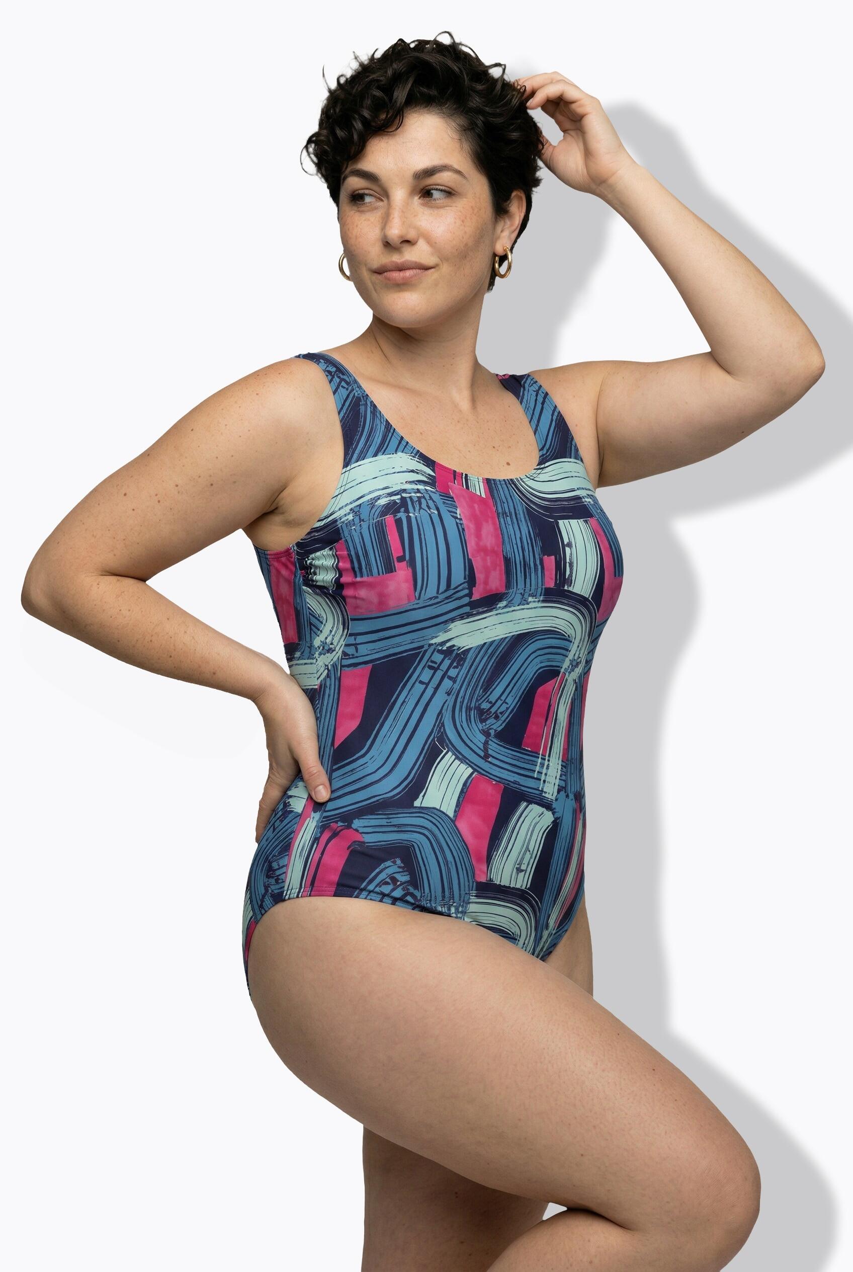 Femme Maillot de bain sans bonnets souples motif « coups de pinceau » 5/7