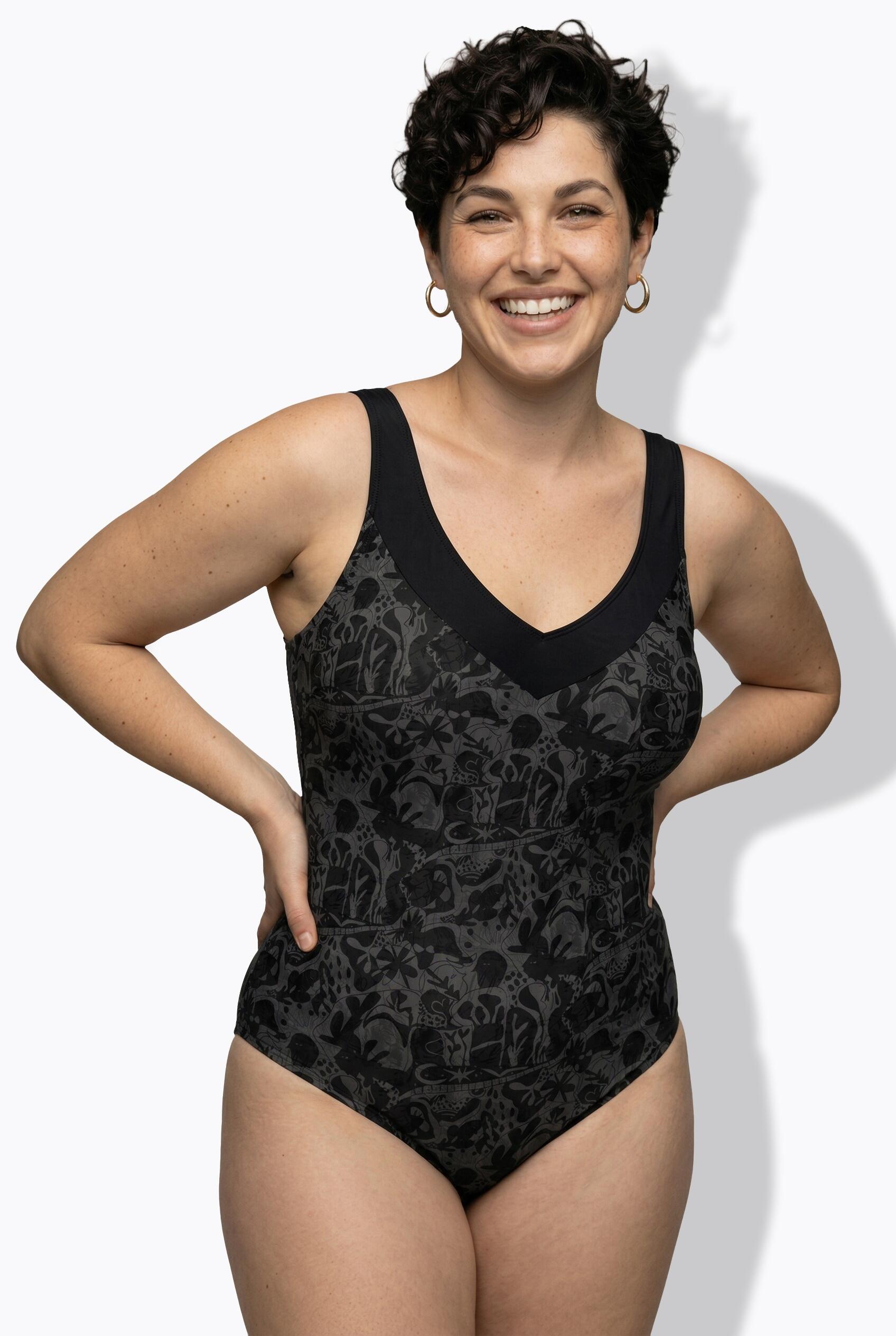 Femme Maillot de bain à bonnets souples bretelles se croisant dans le dos 5/7