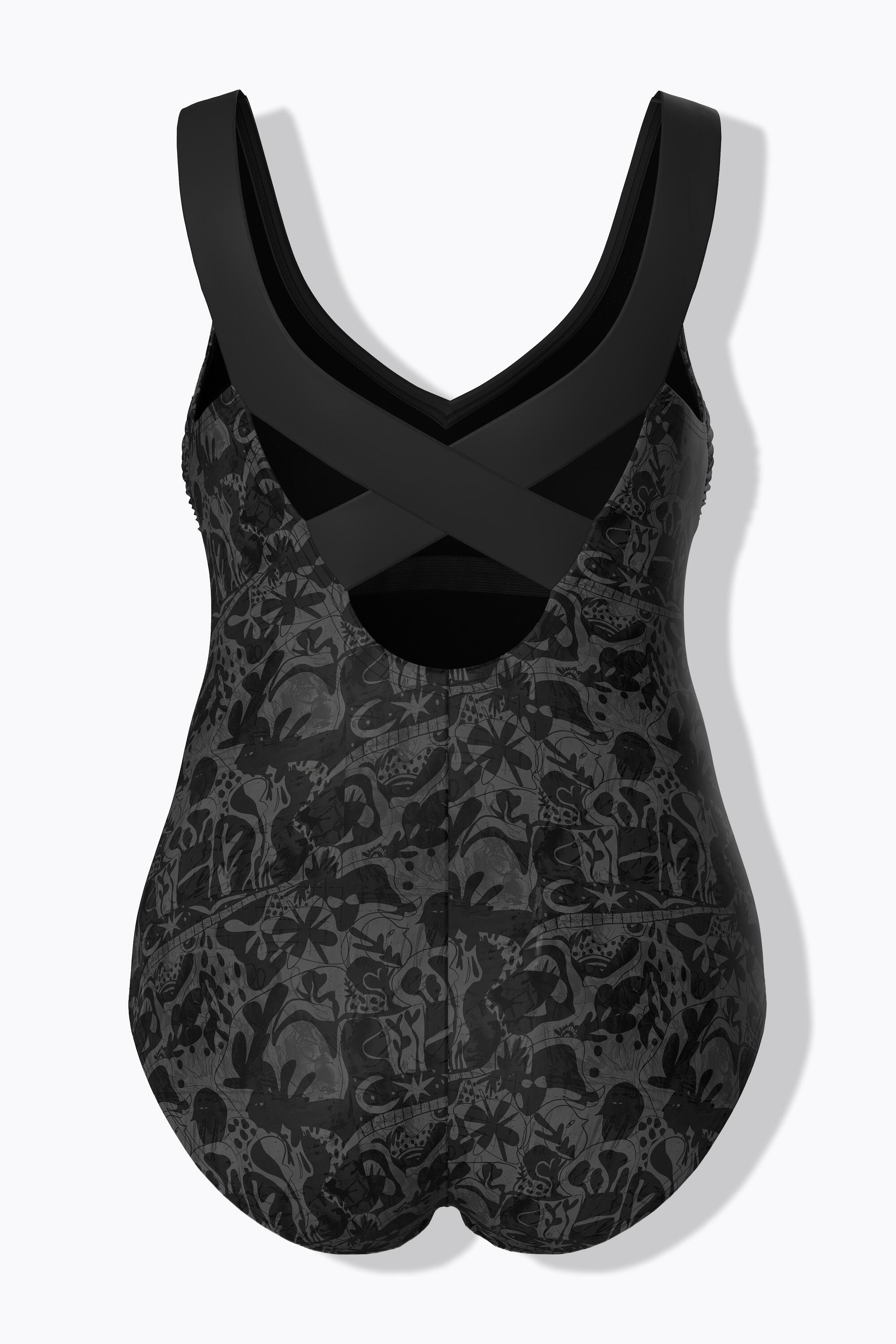 Femme Maillot de bain à bonnets souples bretelles se croisant dans le dos 7/7