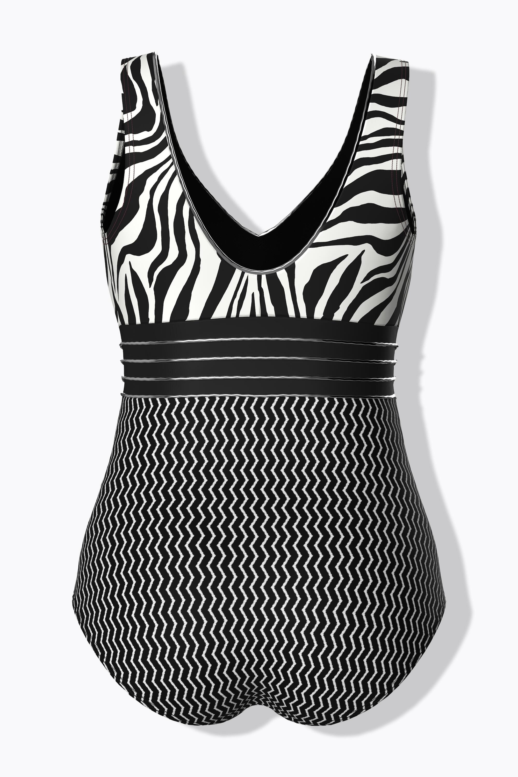 Femme Maillot de bain avec bonnets souples motif tigré sur le haut 7/7