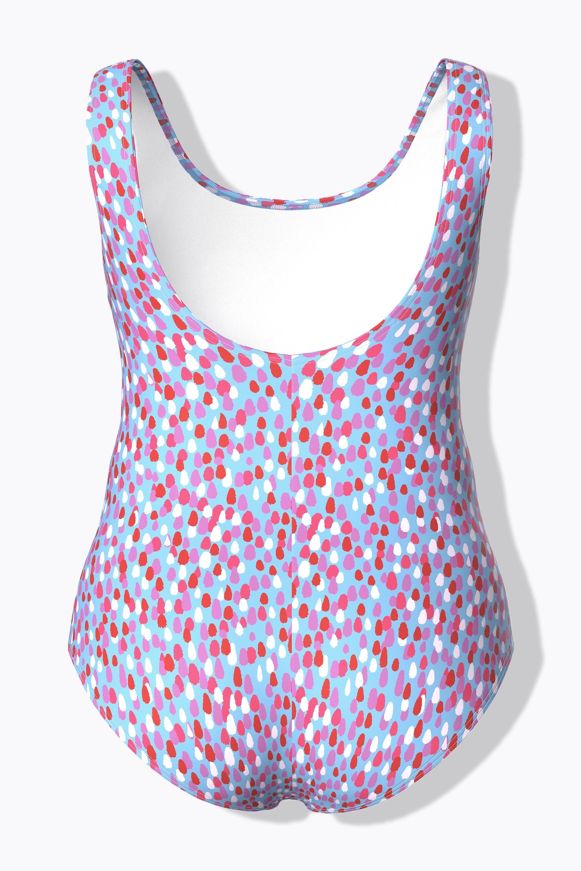 Femme Maillot de bain à pois. Sans bonnets souples. Passepoils 7/7