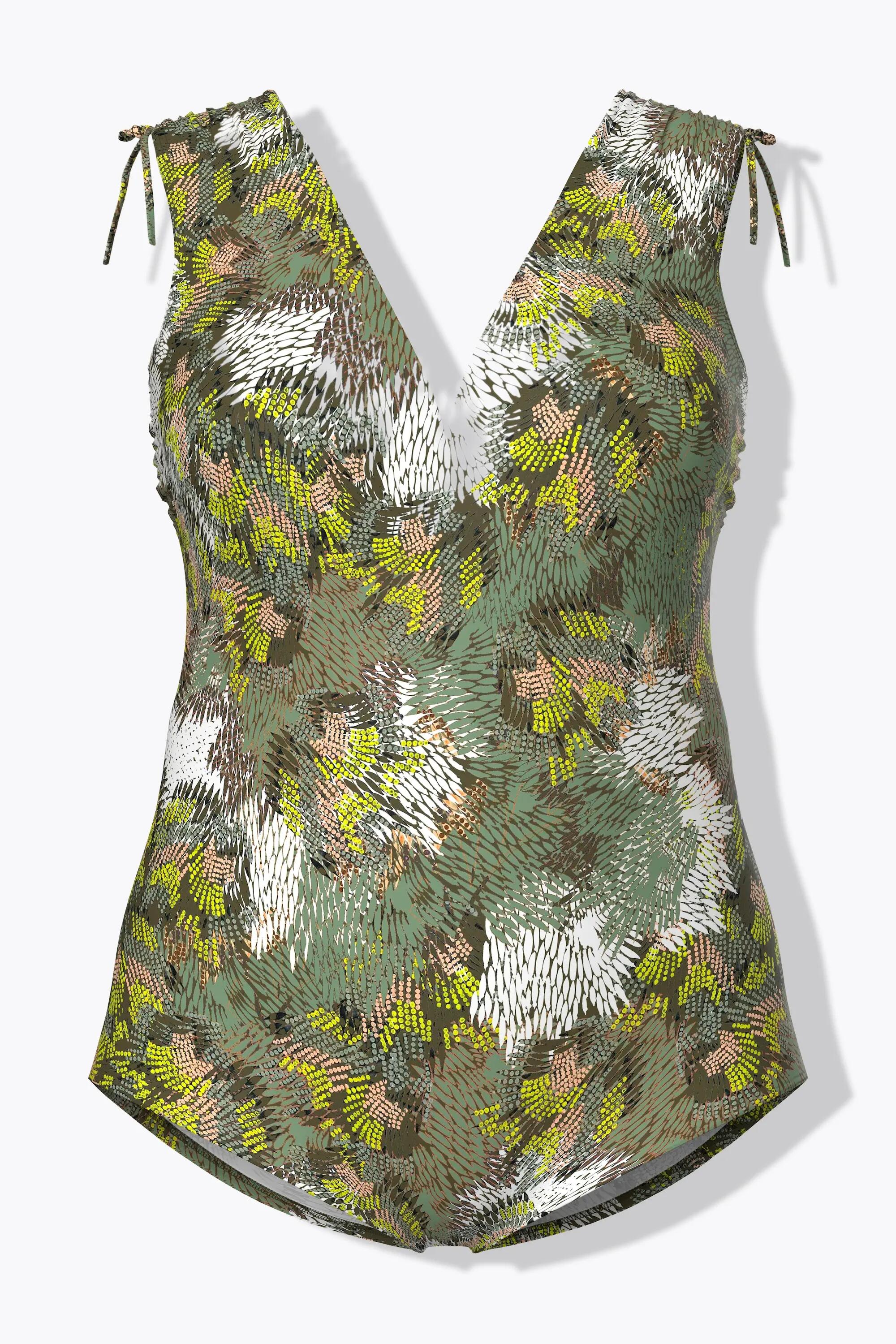 Femme Maillot de bain à bonnets souples motif jungle matière recyclée 6/7