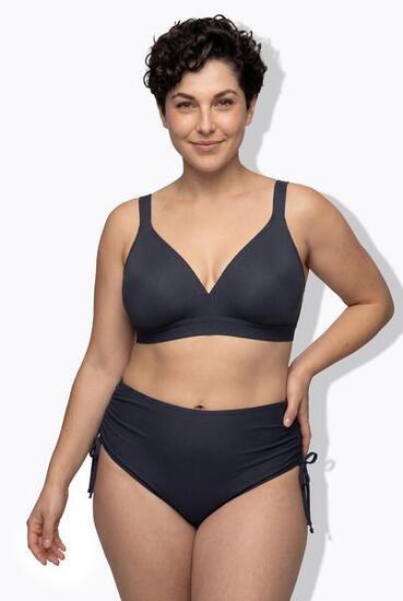 Femme Haut de bikini sans bonnets souples. Doublure intégrale. Matière recyclée