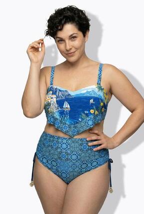 Femme Bikini à bonnets souples motif vacances au bord de la mer