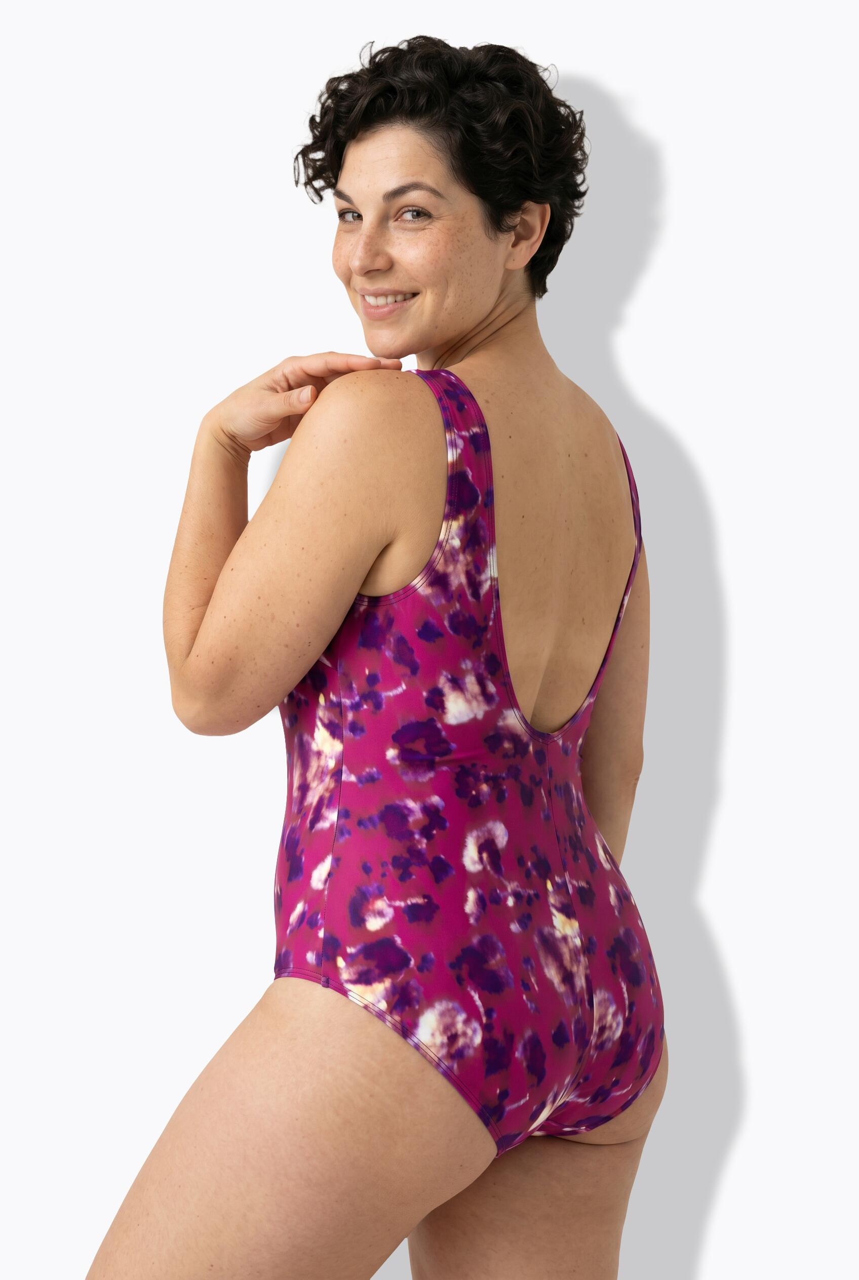 Femme Maillot de bain avec bonnets souples motif floral et barrette fantaisie 2/7