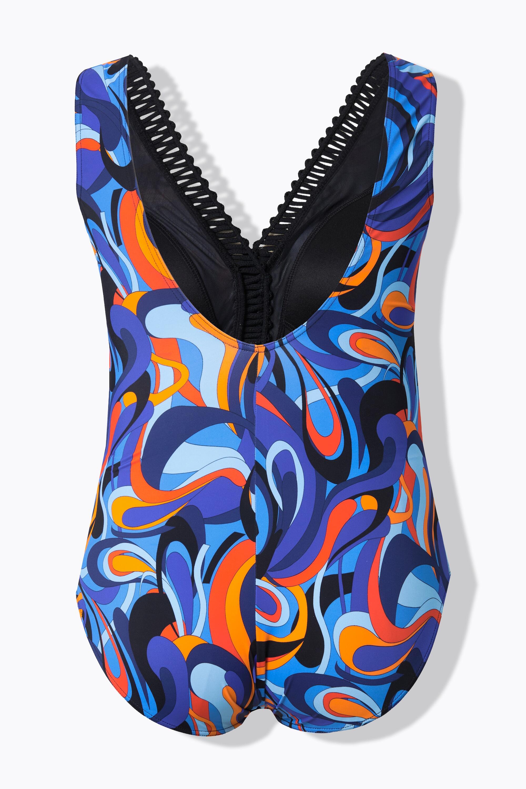 Dames Badpak golfpatroon softcups sierbies 7/7