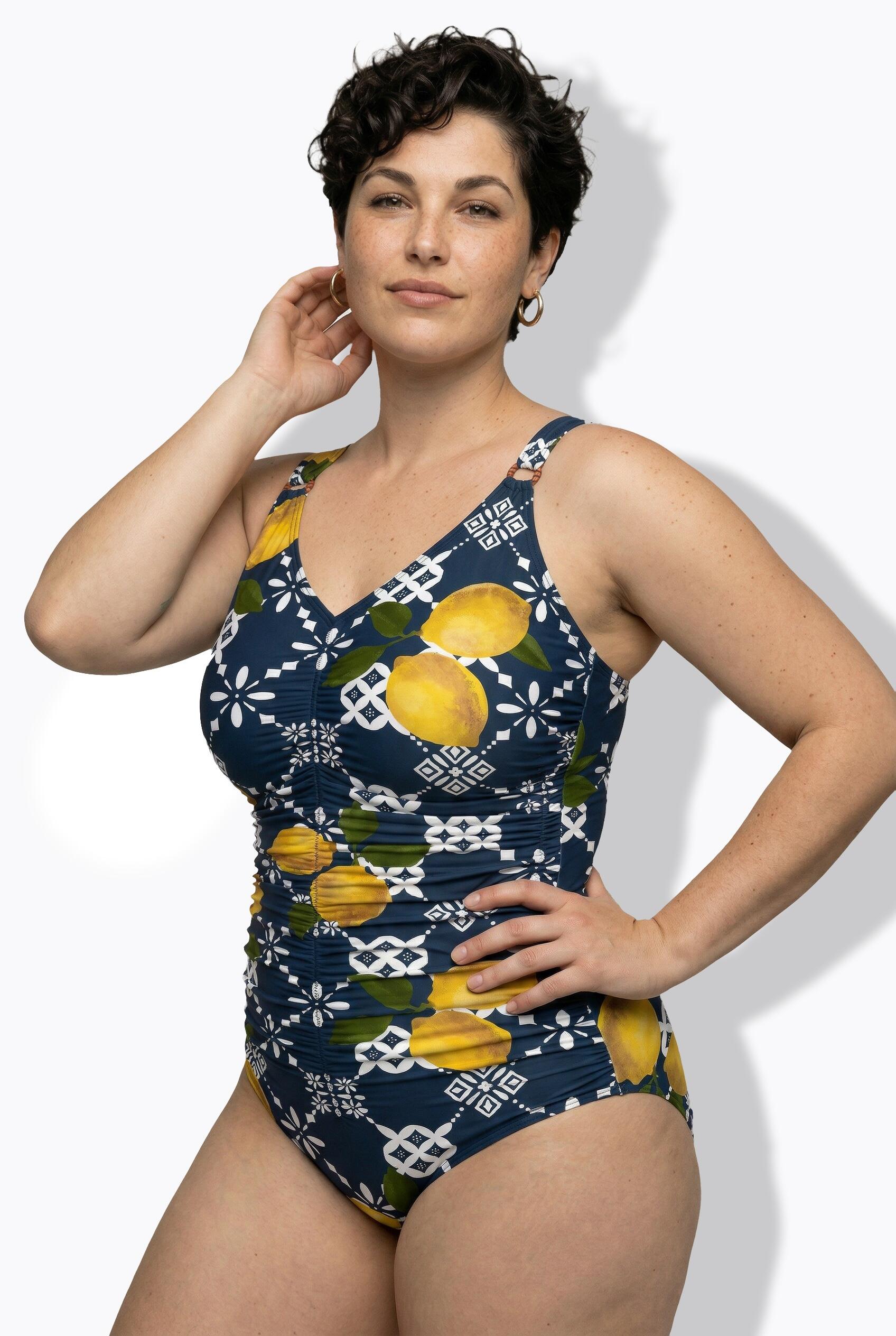 Femme Maillot de bain motif citrons matière recyclée 5/7