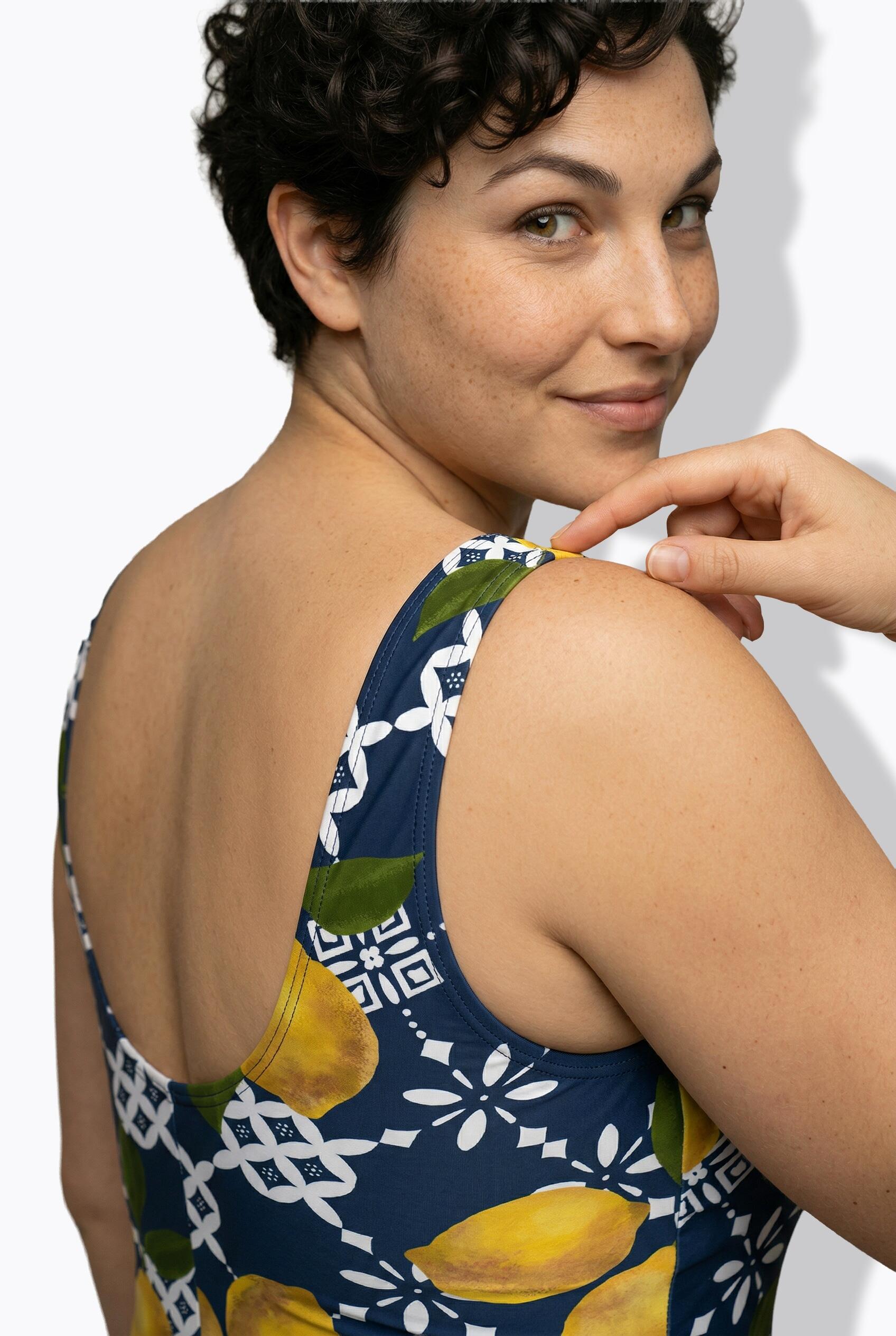 Femme Maillot de bain motif citrons matière recyclée 4/7