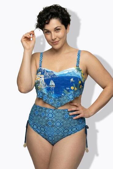 Femme Bikini à bonnets souples motif vacances au bord de la mer