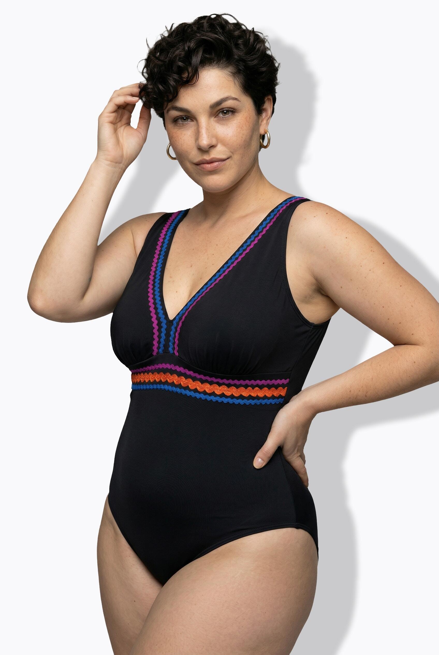 Femme Maillot de bain avec bonnets souples et bordures fantaisie 5/7