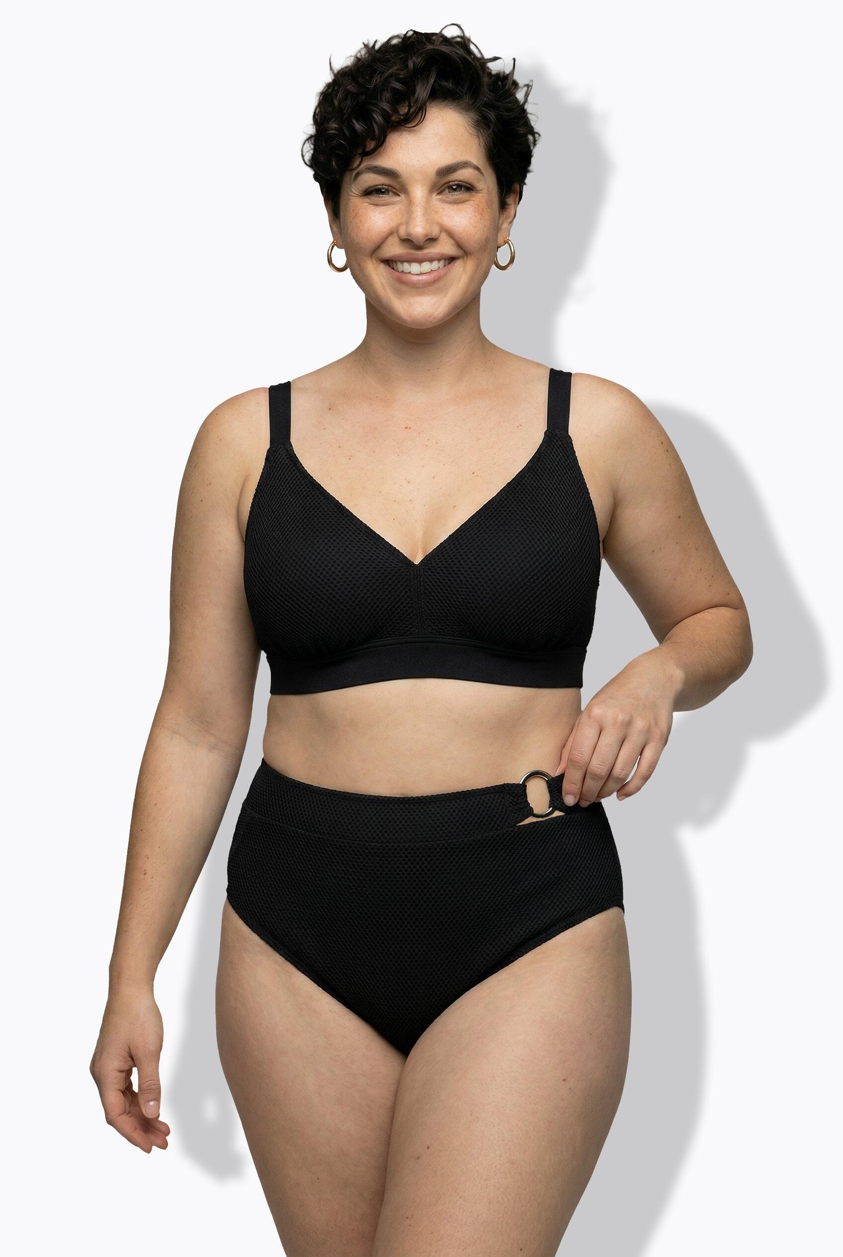 Femme Bikini sans bonnets souples bretelles ajustables matière recyclée 6/7