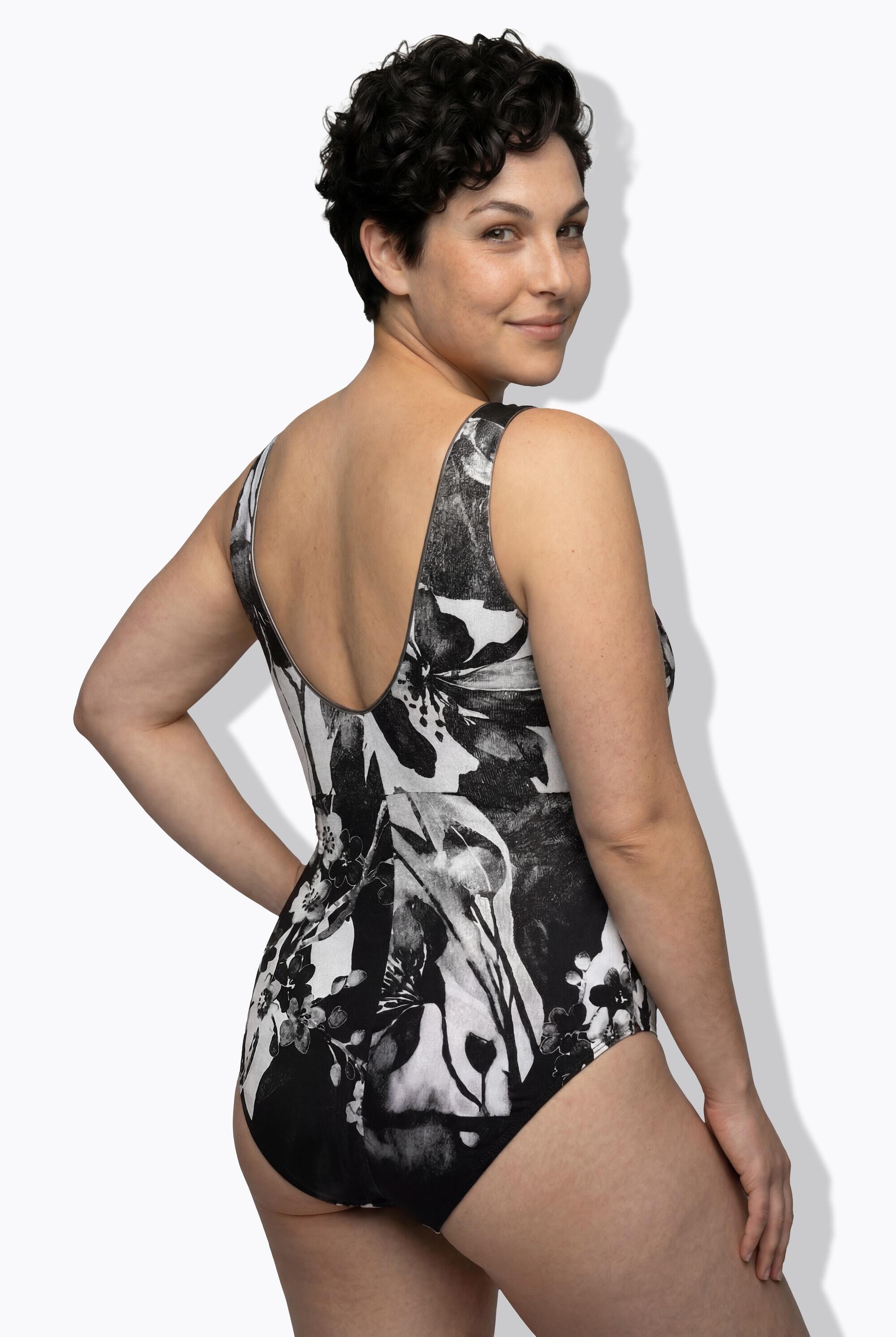 Femme Maillot de bain sans bonnets souples liseré scintillant et décolleté en V 2/7