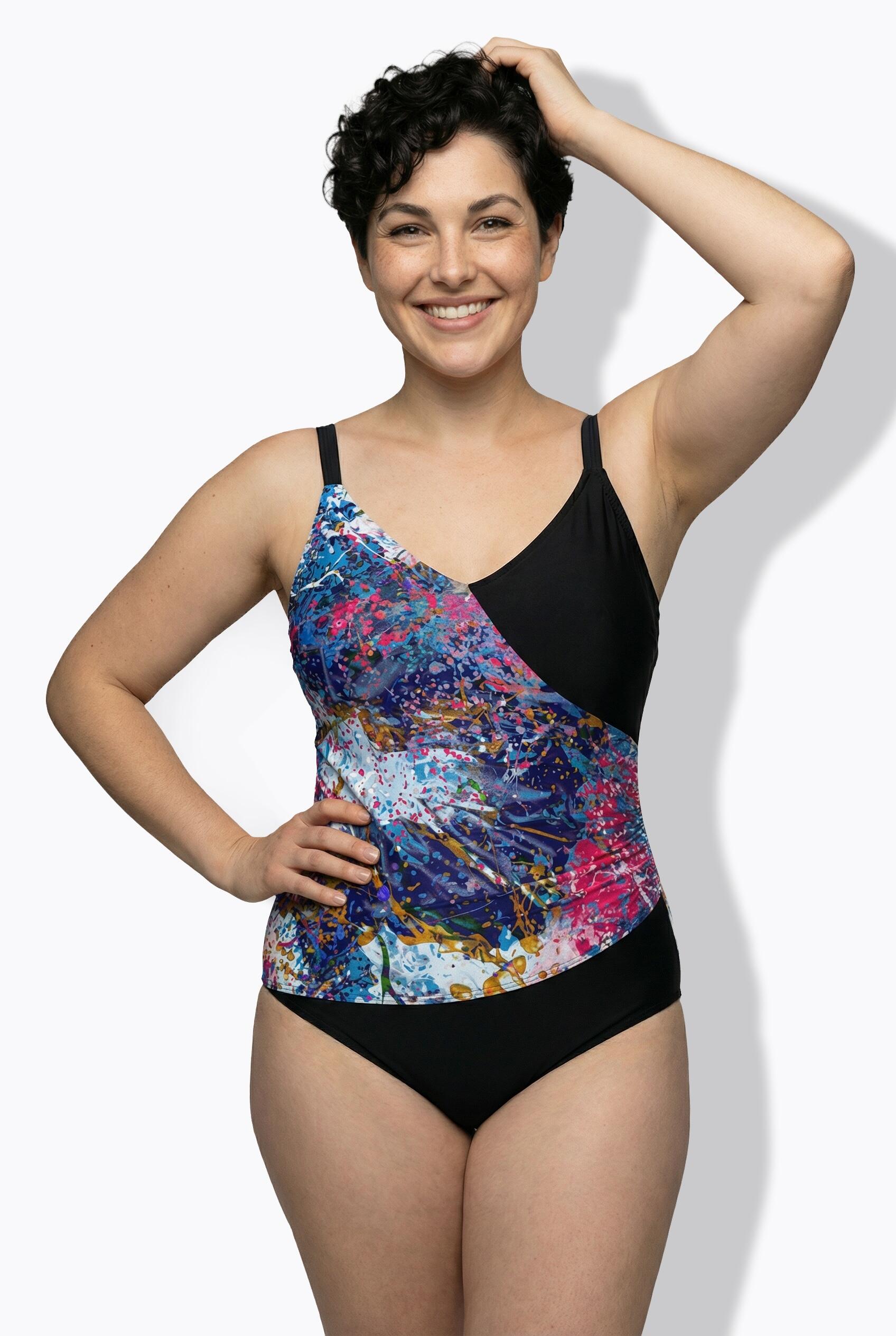 Femme Maillot de bain style cache-cœur bonnets souples bretelles réglables 5/7