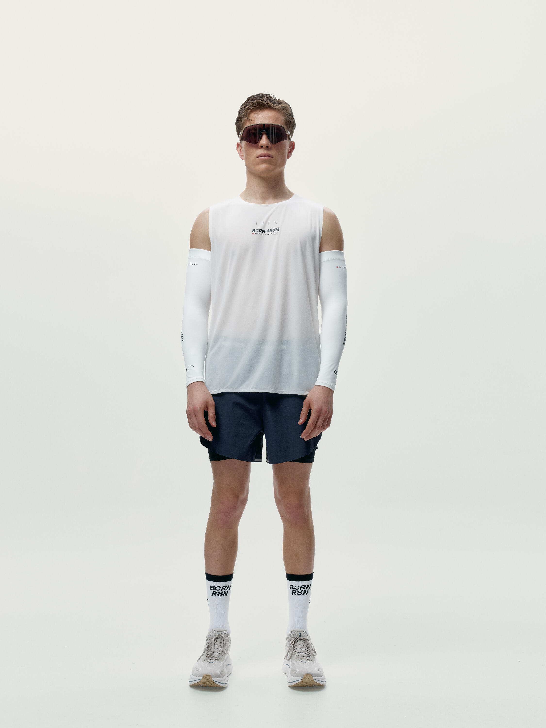 Chaussettes de sport pour la course à pied unisexes mi-mollet SOCKS RUN 4/4