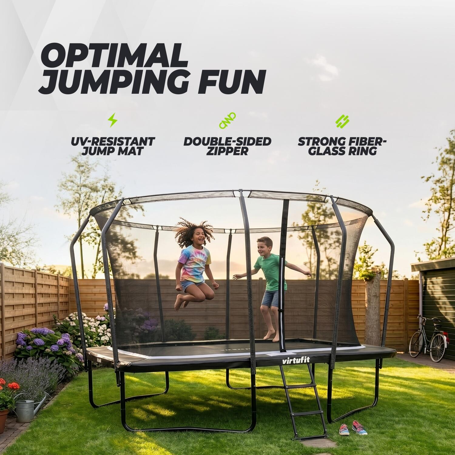 Trampoline Premium avec Filet de Sécurité - Rectangulaire - 244 x 366 cm 5/8