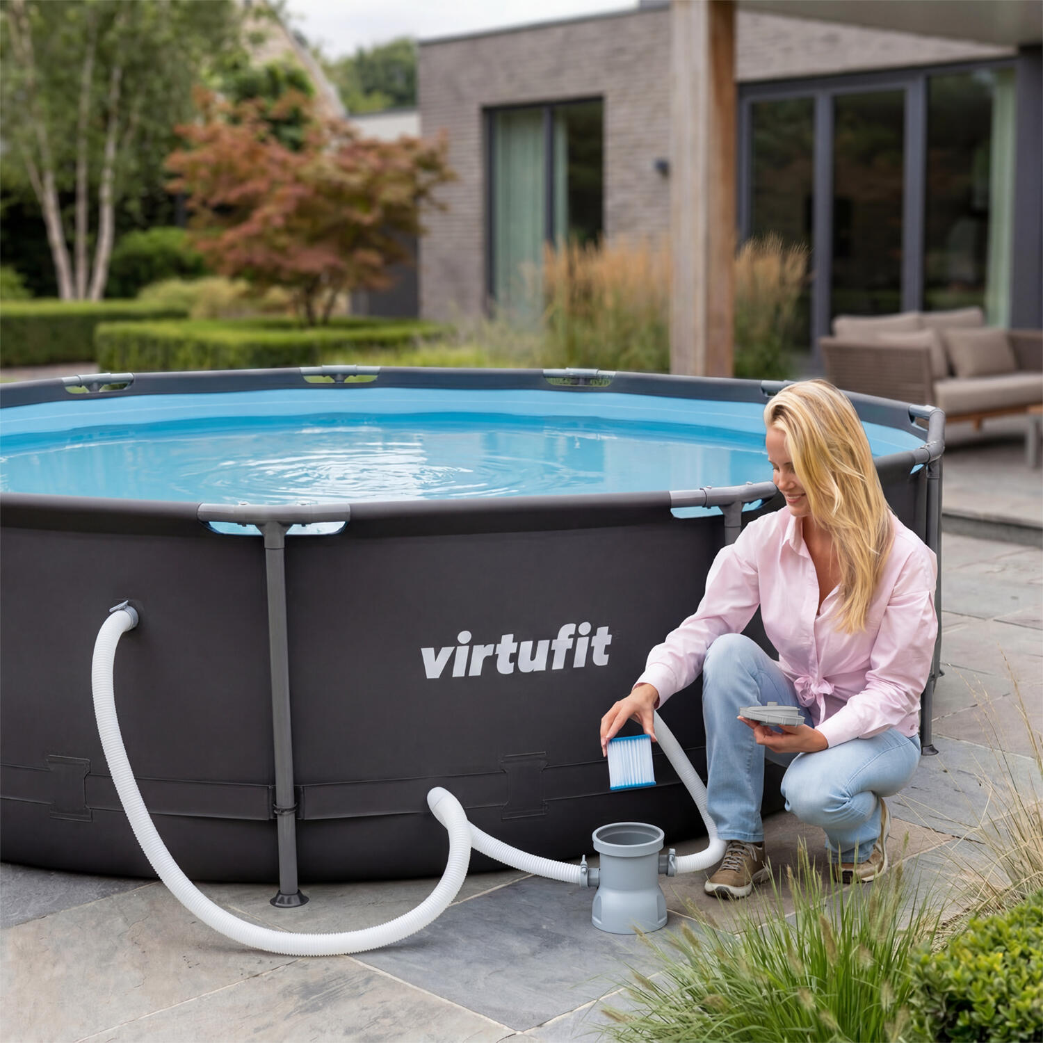 Pompe de Filtration à Cartouche pour Piscine - 300G/H 2/6