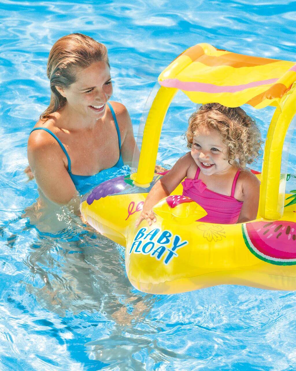 Kiddie Inflatable Pool Float with Sunshade -  1